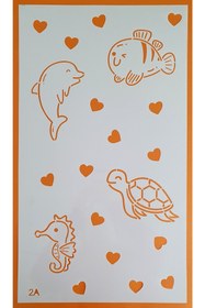 Resim Piktura Stencil Şablon 34*60cm Sevimli Deniz Canlıları 