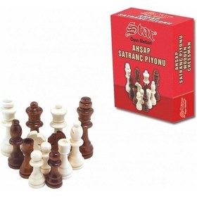 Resim Star Satranç Piyonu Ahşap No 4 