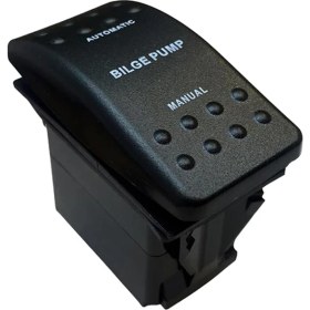 Resim Powermaster Sintine Pompa Işıksız 3p (On)-Off-On 12-24V Yaylı Marın Swıtch (IC-134M-S10) 