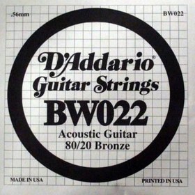 Resim D'Addario BW022 Akustik Gitar Tek Tel (G-Sol - 80/20 Bronze) 