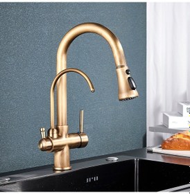 Resim Mutfak Eviye Bataryası Dual Flow Su Arıtma Çıkışlı Antik Yeni 