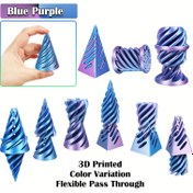 Resim 3-Pack İmkansız Koni Fidget Süsleri - Esnek Koni ile Spiral Piramit Masa Dekoru, Rahat Ofis ve Ev Dekorasyonu, Pastel ve Parlak Renklerde Anksiyete Rahatlatıcı Fidgetler (Pembe, Mavi, Mor, Yeşil, Altın, ) - Yetişkinler ve Gençler için İdeal Hediye, Dikkat Yardımcısı, Eğlenceli Tasarım, Pürüzsüz Yüzey, Dikkat Aracı, Evden Çalışma 