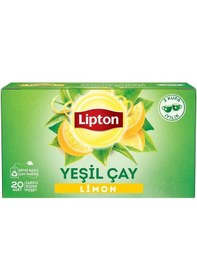 Resim Lipton Berrak Limonlu Bardak Süzen Poşet Yeşil Çay 20'li Paket X 4 Adet 