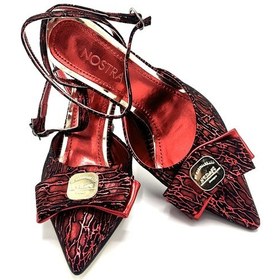 Resim Nostra Shoes Kırmızı Mira Kadın Topuklu Ayakkabı Kırmızı Zebra 
