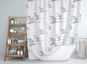 Resim Jackline Banyo Duş Perdesi 6771 Çift Kanat 2X120x200 