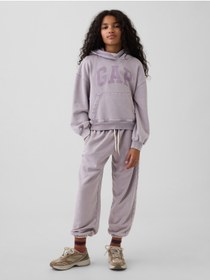 Resim GAP Kız Çocuk Mor VintageSoft Relaxed Jogger Eşofman Altı 
