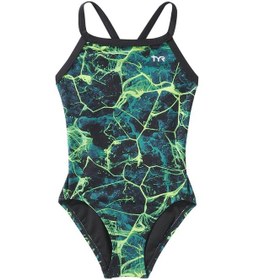 Resim Tyr Durafast Elite Kadın - Kız Diamondfit Yüzücü Mayosu - Synapse Yeşil 