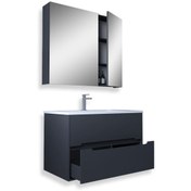 Resim TETA HOME Madrid 80 Cm Mdf Banyo Dolabı Seti 