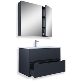 Resim TETA HOME Madrid 80 Cm Mdf Banyo Dolabı Seti 