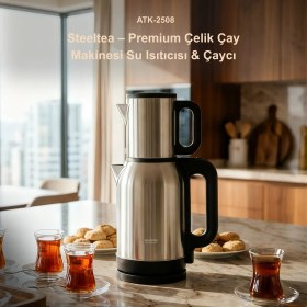 Resim Evona Çelik 2 In 1 Çay Makinesi Su Isıtıcısı & Çaycı Steeltea 