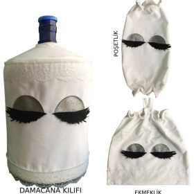 Resim Nisahometeks Nisa Tekstil Damacana Kılıfı Ekmeklik Poşetlik 3'lü Set 