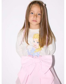 Resim Defacto Kız Bebek Frozen Bisiklet Yaka Uzun Kollu Tişört F4975a525auer105 Ekru 