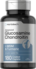 Resim Horbäach Glucosamine Chondroitin Plus MSM & Turmeric 180 Coated Caplets 