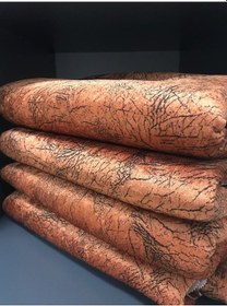 Resim Madame Blue Damarlı Kadife Süngerli Kaymaz Koltuk Çekyat Örtüsü - 482403059 