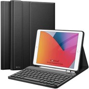 Resim NovStrap Novstap Apple Ipad Air 1 Air 2 Ipad 9.7 Inç 2017 2018 5/6 Nesil Ile Uyumlu Bluetooth Klavyeli Kılıf 