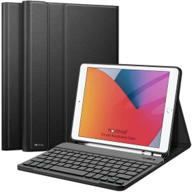 Resim NovStrap Novstap Apple Ipad Air 1 Air 2 Ipad 9.7 Inç 2017 2018 5/6 Nesil Ile Uyumlu Bluetooth Klavyeli Kılıf 