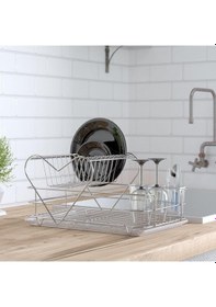 Resim İki Katlı Metal Tabaklık - Bulaşıklık 