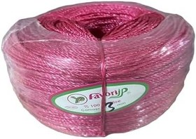 Resim Favori İp Halat FH03 PP Naylon Burgulu Örgü Çamaşır İpi - Pembe - 100 Metre - 1 Adet 