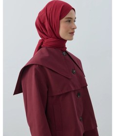 Resim Modakaşmir Neo Pamuk Şal Bordo Renk 