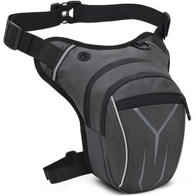 Resim Erkek Motosiklet Bacak Çantası Su Geçirmez Askeri Tasarım Spor Çoğu Kullanimlı Motor Sürüş Eki Gri Koyu Gri Koyu Gri 