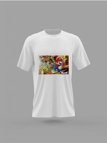 Resim Panorama Ajans Super Mario Nintendo Nostalji Atari Oyun Baskılı T-shirt 