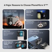 Resim Monyee Apexel Apl-ms100 100x Cep Mikroskobu, Led Ve Uv Işık, Cpl Filtreli, Evrensel Telefon Klipsi İle Uyumlu 