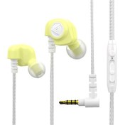 Resim Lasonstiges Sarı Qkz Sk5 Kablolu Kulaklık Kulak İçi 3.5mm Aux Mıc Gürültü Azaltma Hd Çağrı Hıfı Oyun Müziği Spor Moda Tasarımı İçin 