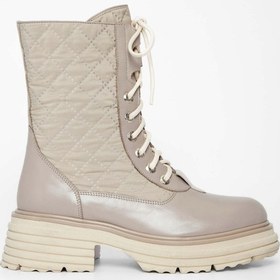 Resim Tamer Tanca Kadın Hakiki Deri Bej Rugan Casual Bot 33 52110 Bn Bot Sk23/24 Kemık Dr Kemik 