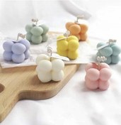 Resim 4 Cm Mini Bubble Küp Mum Silikon Kalıp K-1257 Taş Tozu Sabun Alçı Mum Kalıbı 
