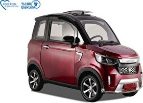Resim Arora S1 Kırmızı Elektrikli E-Car Otomobil - 2025 Model 