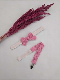 Resim MutluBiDünya Kız Bebek Çocuk El Yapımı Pamuklu Kız Bebek Organik Emzik Askısı Ve Bandana Seti 