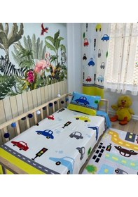 Resim Dijital Baskı Trafik Çocuk Odası Tek Kanat Fon Perde 