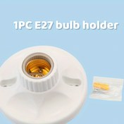 Resim 1 adet E27 LED Işık Ampulü Tutucu, ABD Fiş Anahtarı, Yuvarlak Kare Montaj Soketi, Taşınabilir Asma Lamba Soketi, Vida Dahil, 85V-265V Çalışma Voltajı, Oda Elektrikli Kablolama Uyumlu, Pil Gerektirmez, Vida için E27 Taban, LED Işık Ampulü Soketi 