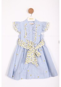 Resim Xo Kids Kız Çocuk Elbise 1-5 Yaş 9063 Mavi 