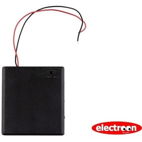 Resim Electroon 4Lü Kalem Pil Kutusu Kapaklı Anahtarlı 4Xaa 