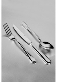 Resim Hisar Riva Sade 12 Kişilik 84 Parça Çatal Kaşık Bıçak Seti Gümüş 