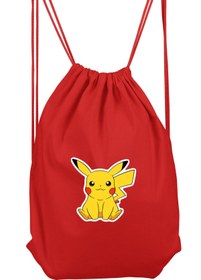 Resim herotasarım Pikaçu Pokemon Spor Sırt Çantası 36x50 Cm Bll2379 