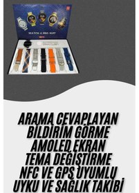 Resim Akıllı Saat Çoklu Kordon Seçenekli Dokunmatik Ekran Nabız Sensörlü 