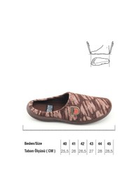 Resim Gezer Erkek Kışlık Pu Rahat Taban Ev Bahçe Gondol Terlik Kahve 