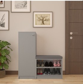 Resim Asra Trend %100 Mdflam Kül Gri Ayakkabılık A-13 Çok Renkli 