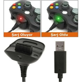 Resim Beboncool Knt-01 4800 mah Xbox 360 Joystick Kol Batarya Şarj Kablosu 