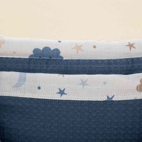 Resim Bebek Bakım Çantası - Koyu İndigo Petek - Mavi Bulut 