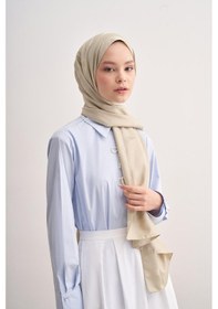 Resim Carell C Desen Monogram Pamuk İpek Şal Soft Yeşil Çok Renkli 