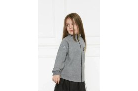 Resim Gökçecik Tekstil Çocuk Unisex Gri Stop Mont - Ceket Bebek Hırka Kız Erkek Çocuk Fermuarlı Dış Giyim Kidsabu 