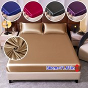 Resim 3 parça 100% Polyester Renkli Ding Çarşaf Seti 1 Çarşaf 2 Yastık Kılıfı Çekirdeksiz Moda Çarşaf Öğrenci Yurdu Yatak Örtüsü Yatak Odası Ev Yatak Matı Koruyucu Kapak Makinede Yıkanabilir Küçülmez Yumuşak ve Pürüzsüz 