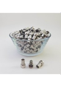 Resim 200 Adet Rg6 F Konnektör + 200 Adet F Ara Birleştirici Konnektör 