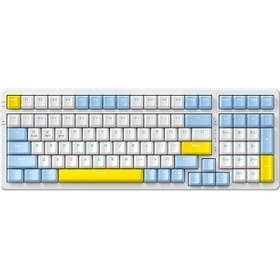 Resim K96 Kablosuz Bluetooth Mekanik Oyuncu Klavyesi Hotswapp Oyuncu Klavyesi 