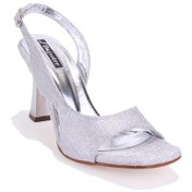 Resim Dagoster Dza07-928455 Gümüş Simli Abiye Topuklu Kadın Ayakkabı Gümüş 