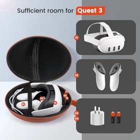 Resim Luckit Oculus Quest 3 için Sert Taşıma Çantası, Meta/Oculus Quest 3 Aksesuarları için Sert Seyahat Çantası, Meta Quest 3 için Darbeye Dayanıklı EVA Taşınabilir Koruma Kılıfı 
