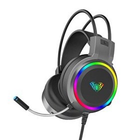 Resim Aula S608 Rainbow 3.5 MM + USB-A Siyah Kulak Üstü Oyuncu Kulaklığı 